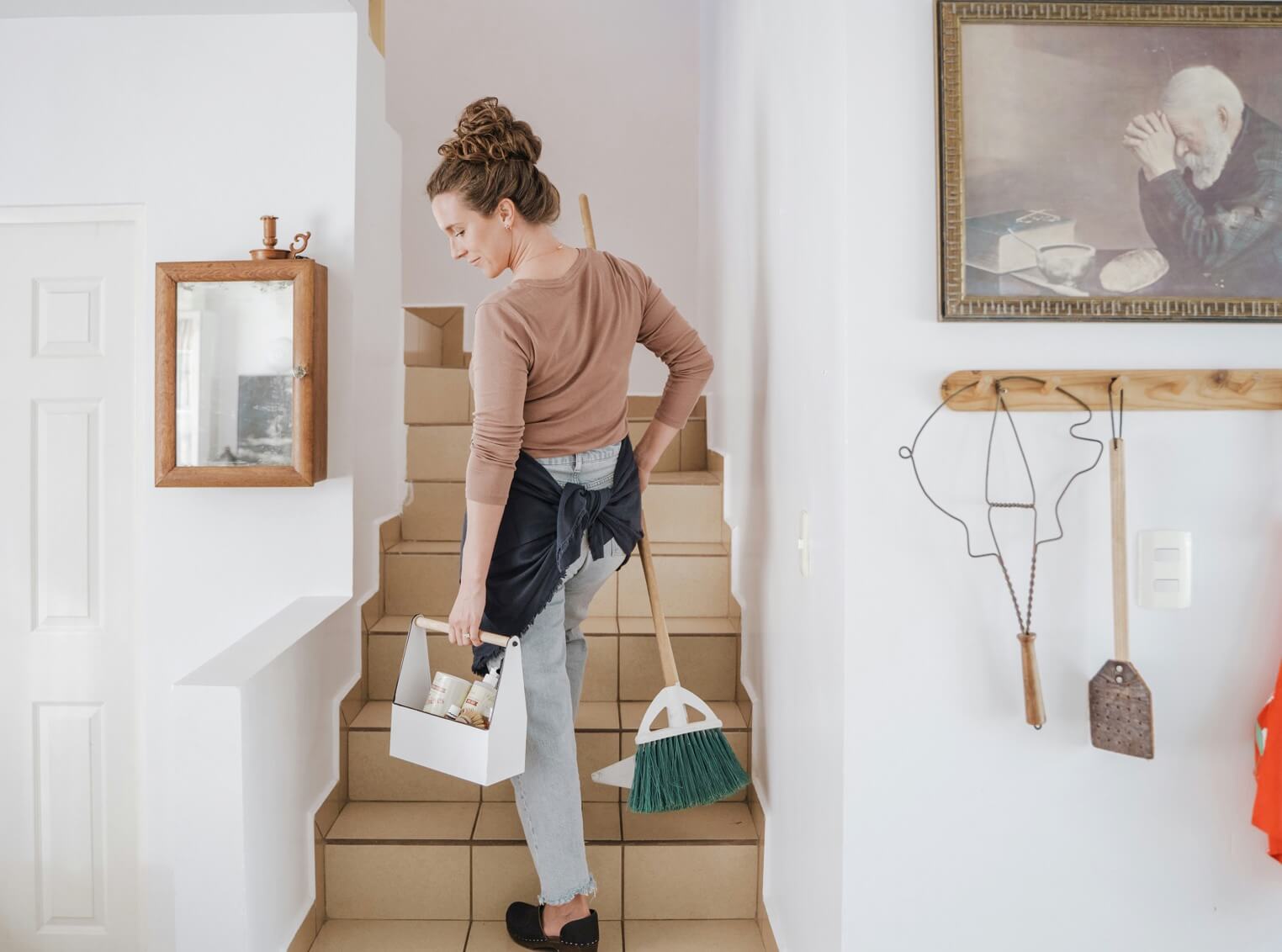 掃除している写真