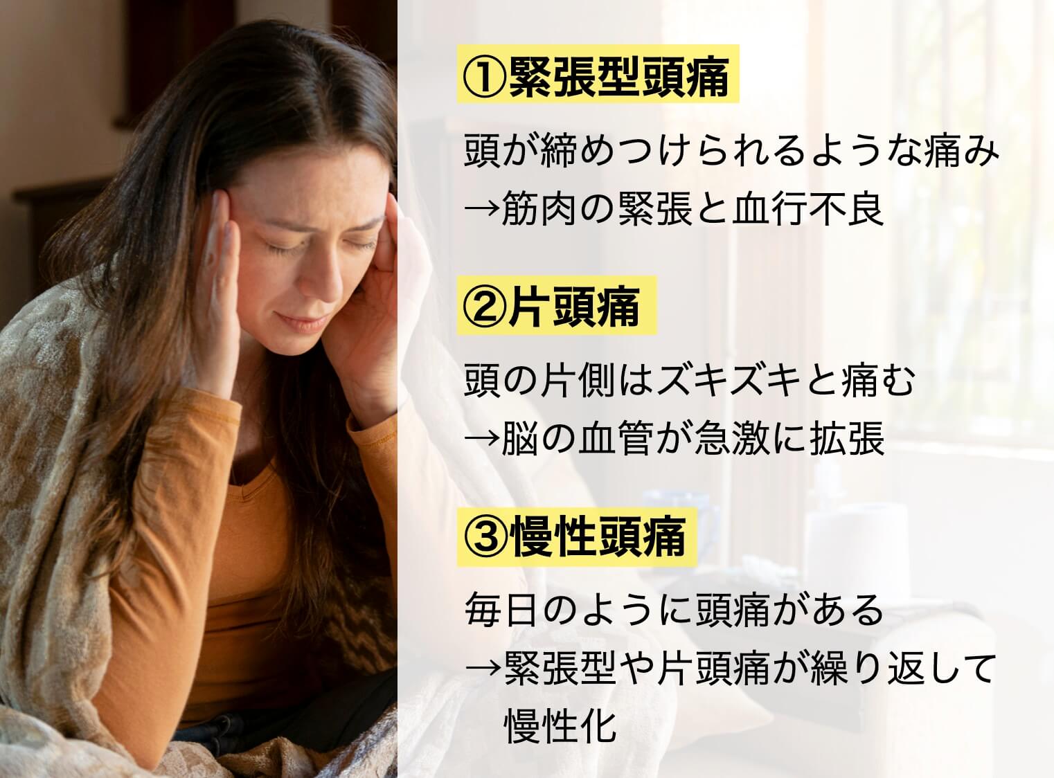 頭痛にタイプがあることの説明