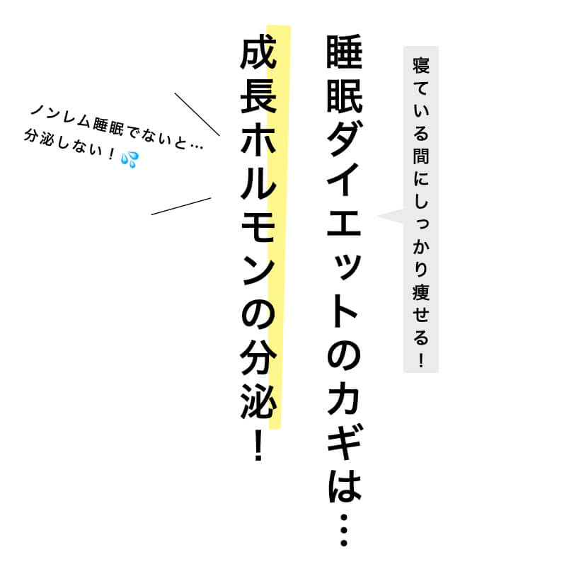 睡眠ダイエットの鍵は成長ホルモンの分泌
