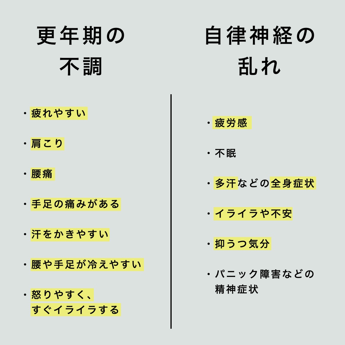 更年期の不調と自律神経の乱れまとめ
