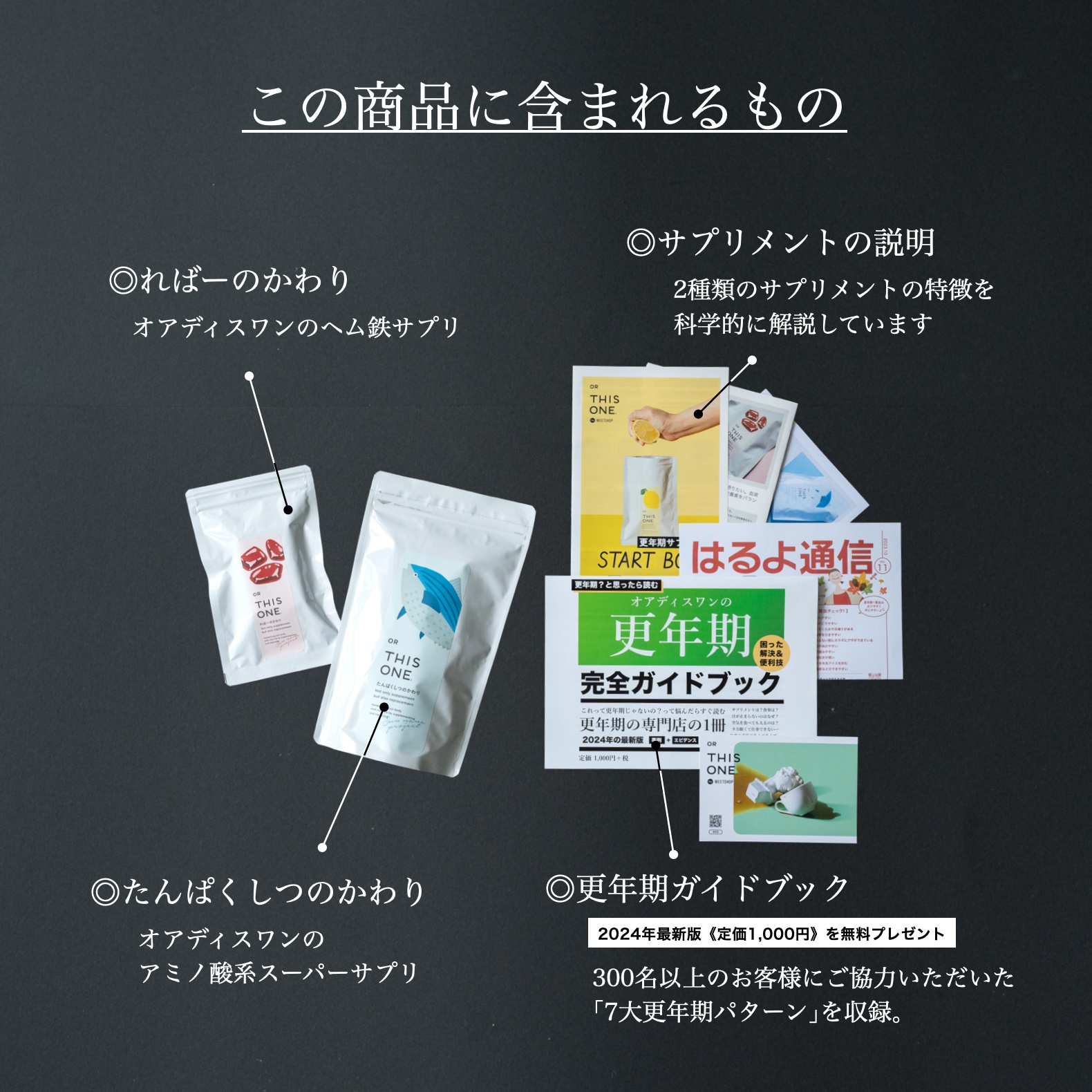 貧血対策セットに含まれるものの一覧