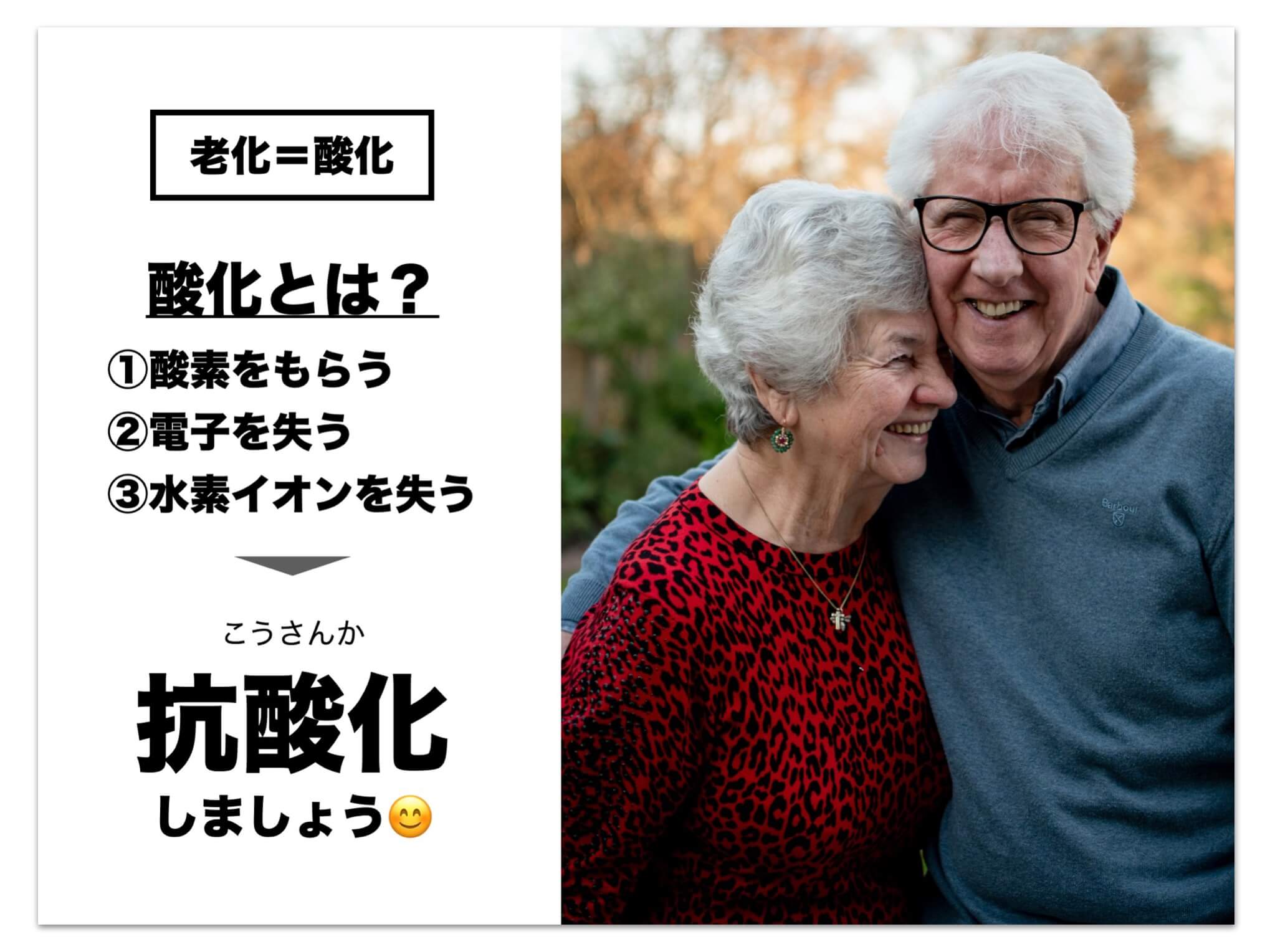 老化=酸化であることの説明