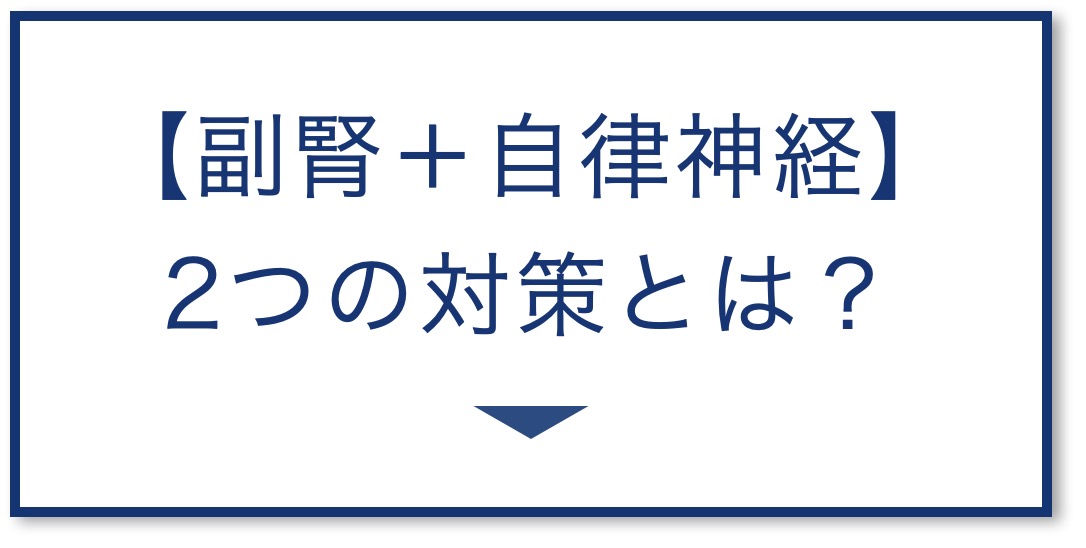 【副腎＋自律神経】
2つの対策とは？