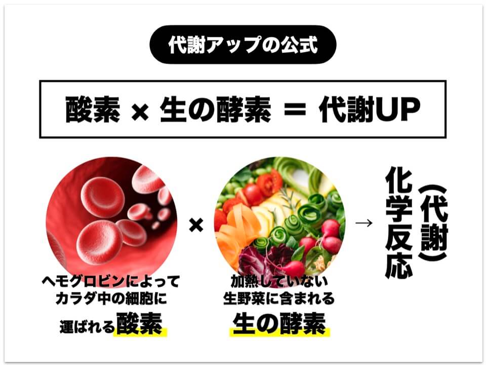 カラダの代謝をアップさせる方法が載っている図