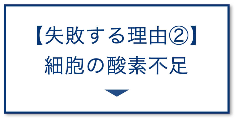 失敗する理由②細胞の酸素不足