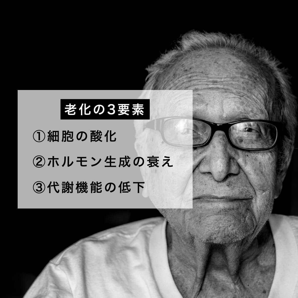 老化の3要素が書かれている図