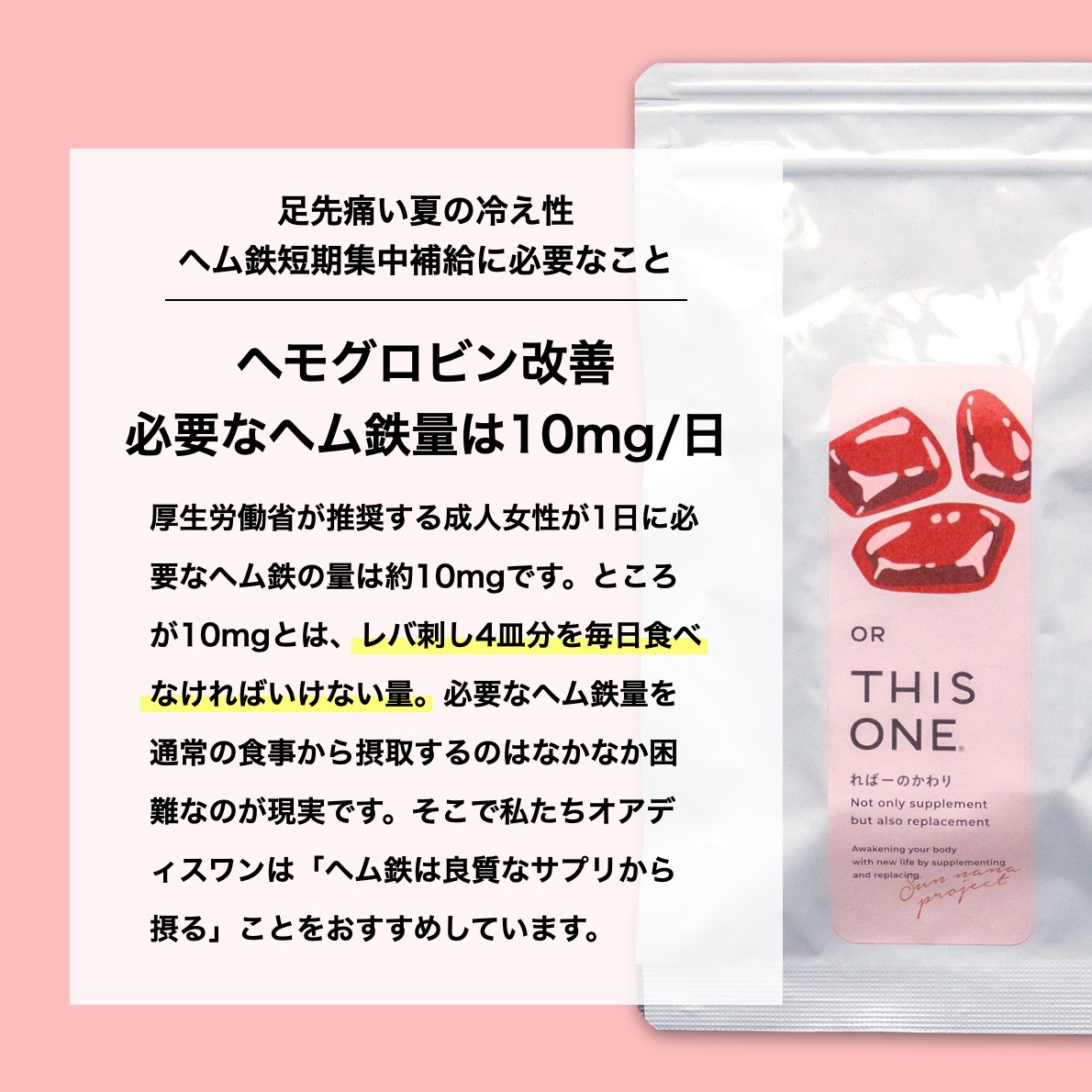 ヘム鉄短期集中補給に良質なサプリを