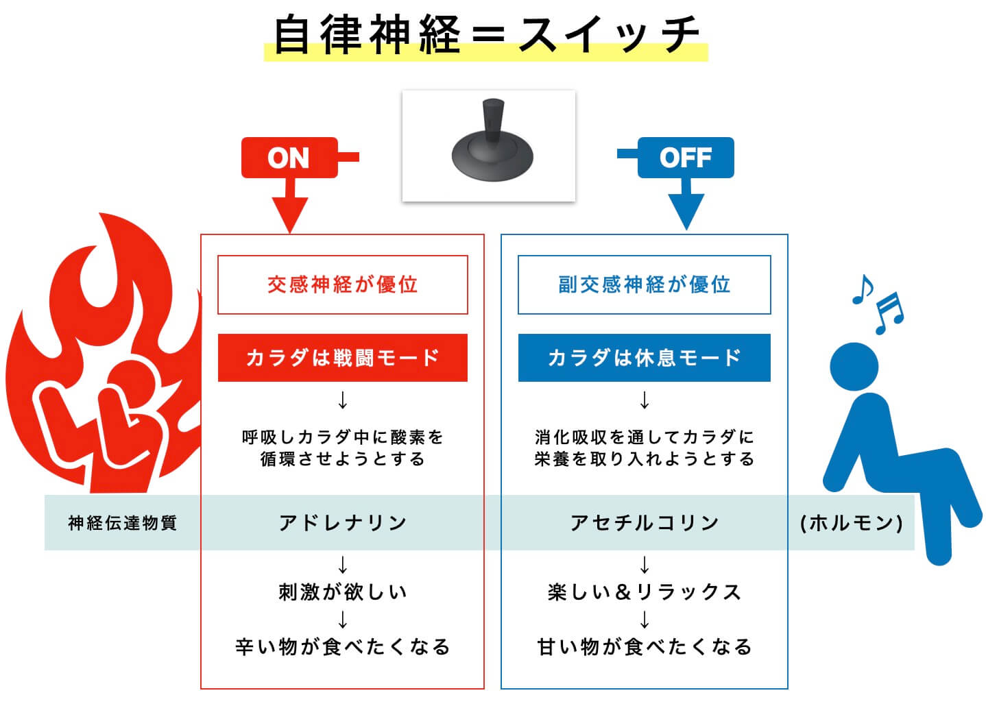 からだのモードをコントロールしている自律神経