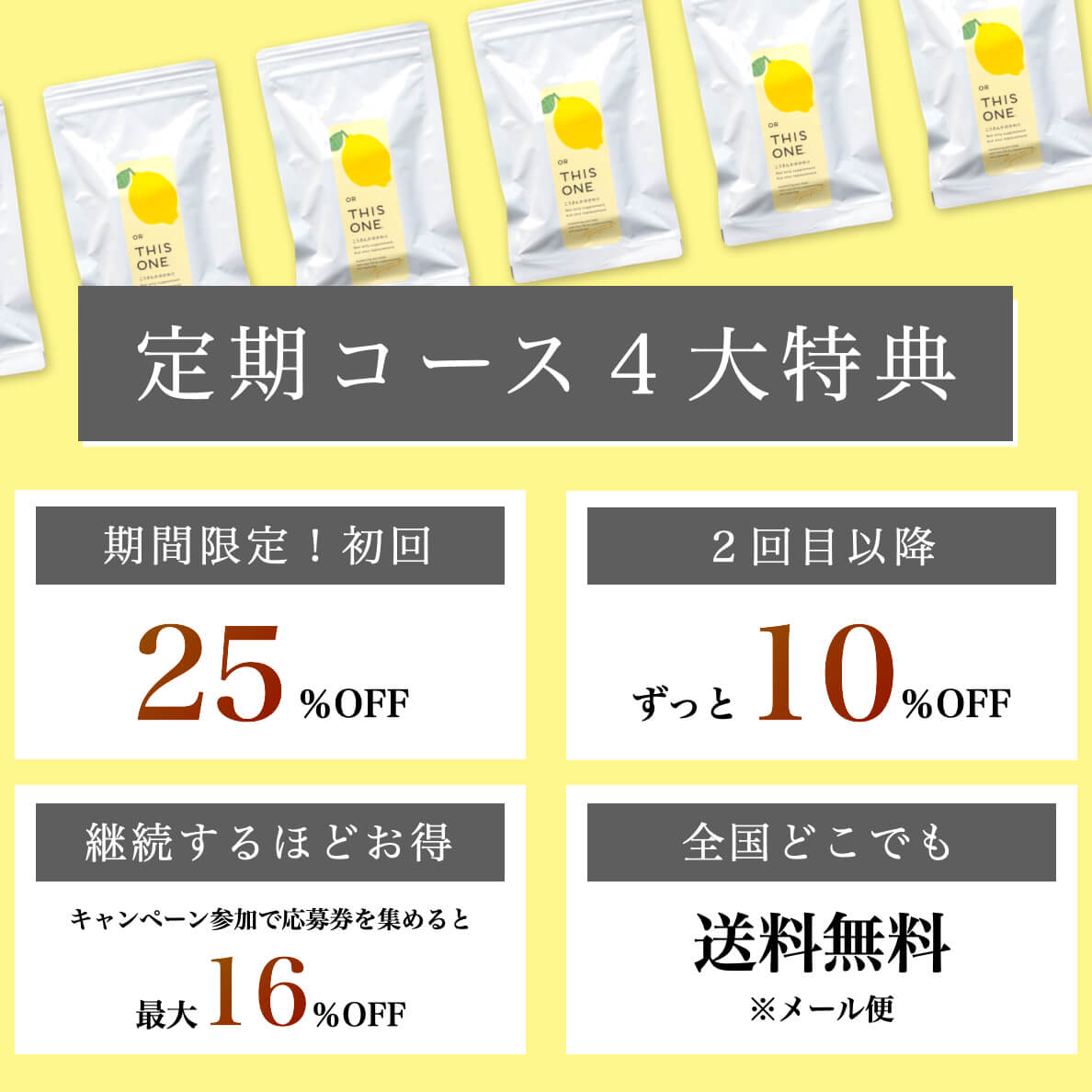 定期コースの4大特典について