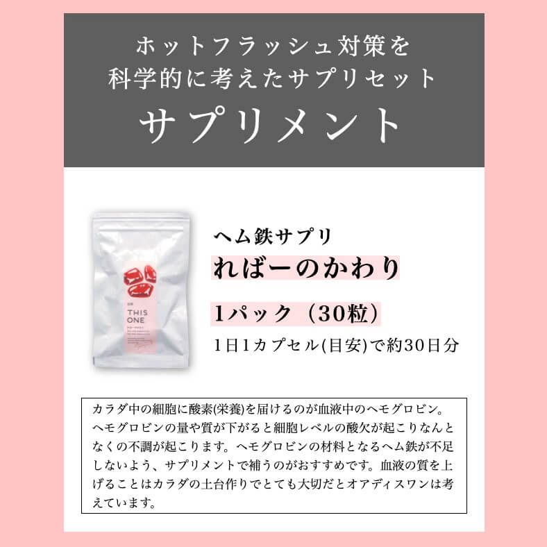 ヘム鉄サプリメントればーのかわり
