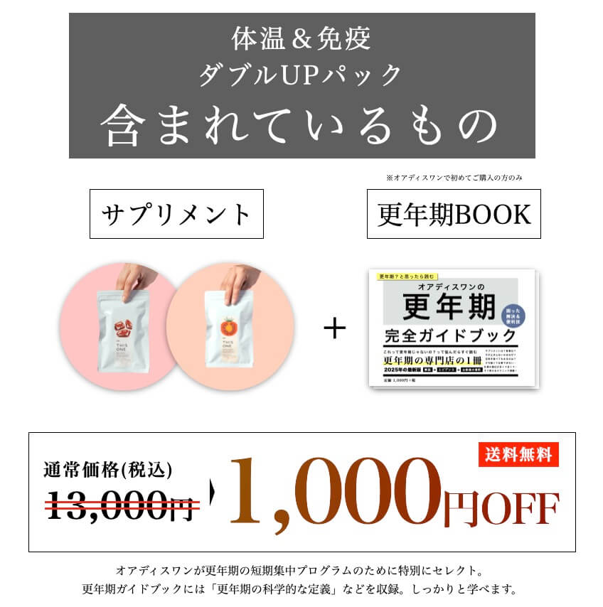 体温＆免疫対策パックはお得な割引