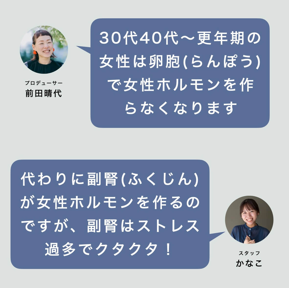 女性ホルモンを製造する副腎が疲れている