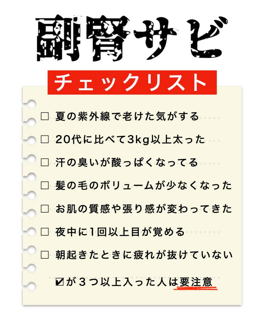 副腎サビチェックリスト