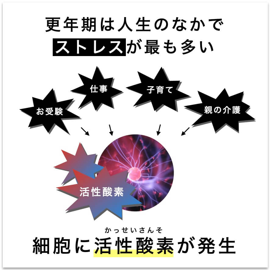 ストレスが多い更年期世代