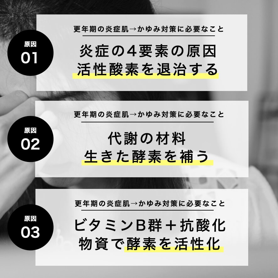 更年期の炎症肌に必要なこと