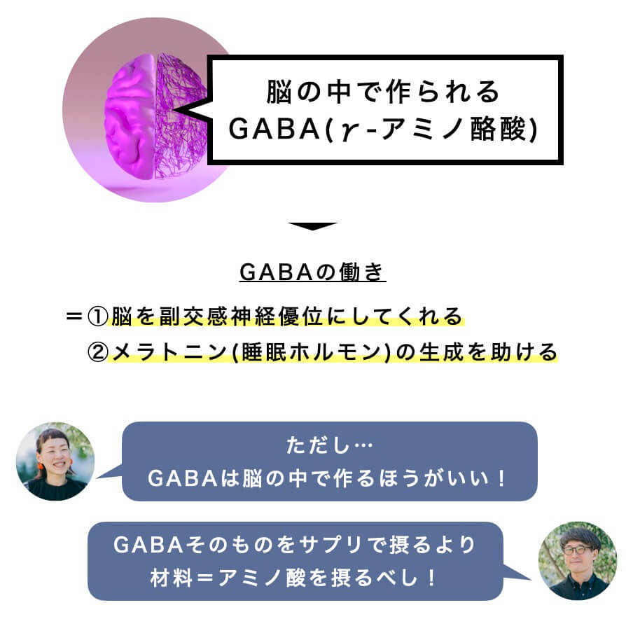 脳の中で作られるGABAの働き