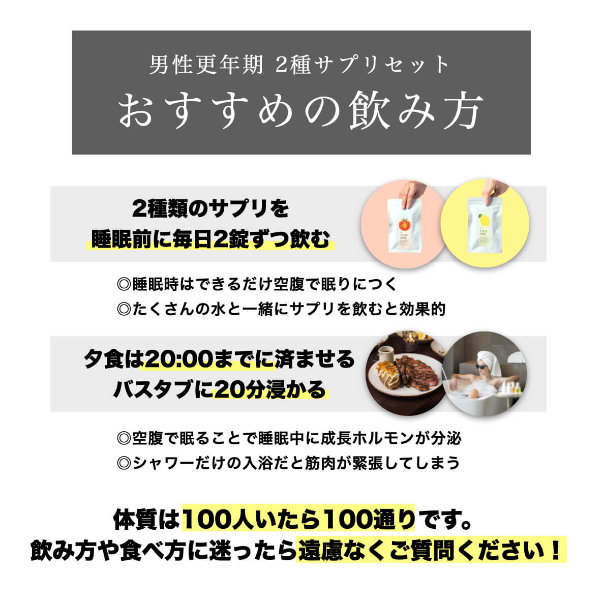 男性更年期におすすめのサプリ取り入れ方