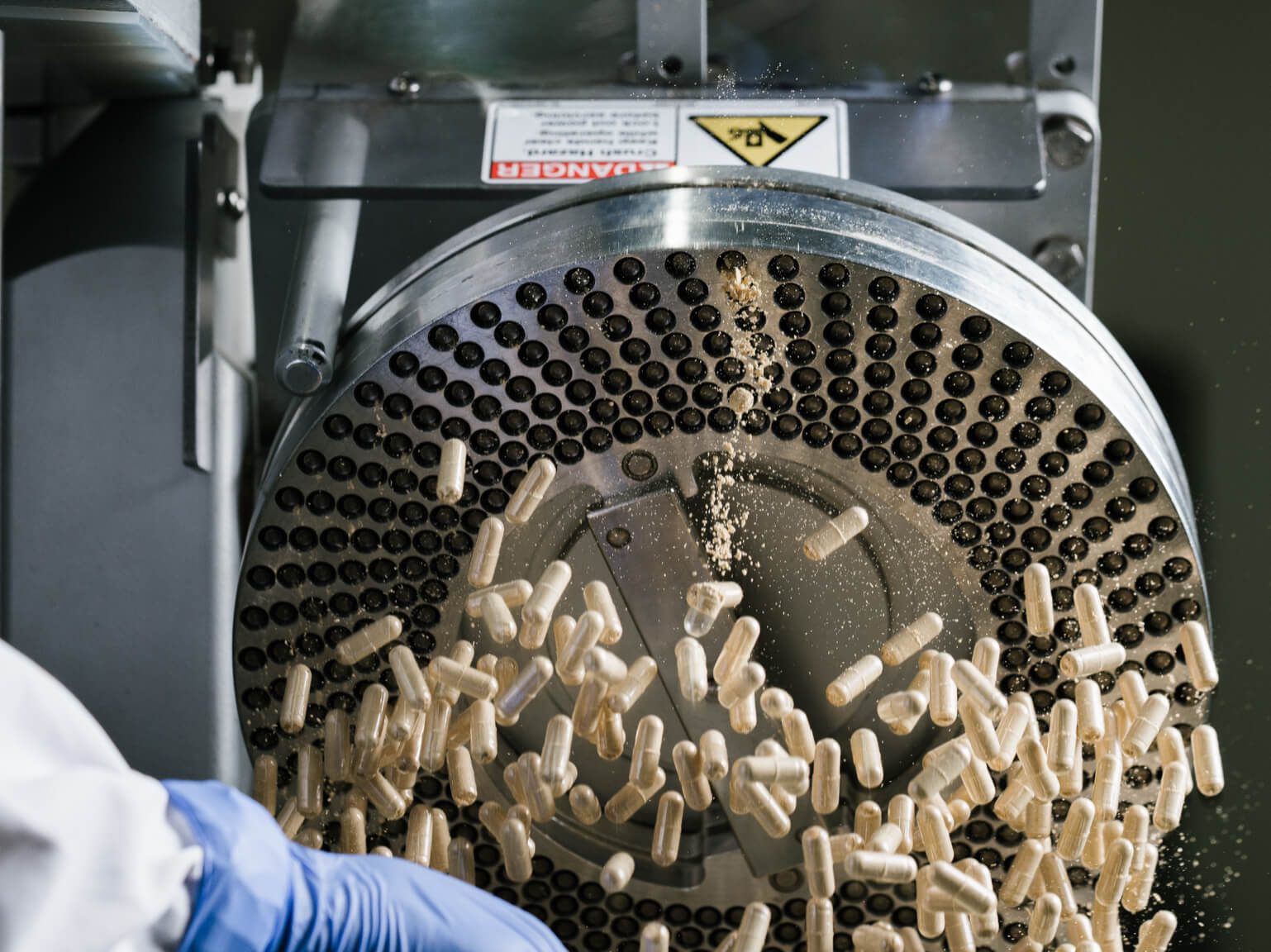 ヘム鉄サプリの製造工程の写真