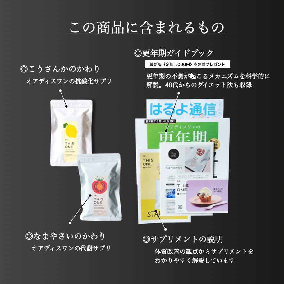 春までに太りやすい体質大脱出パックに含まれるもの