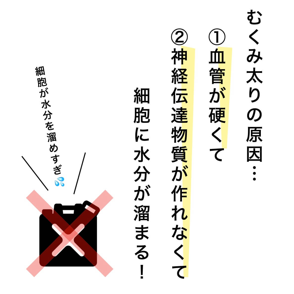 むくみ太りの原因２つ