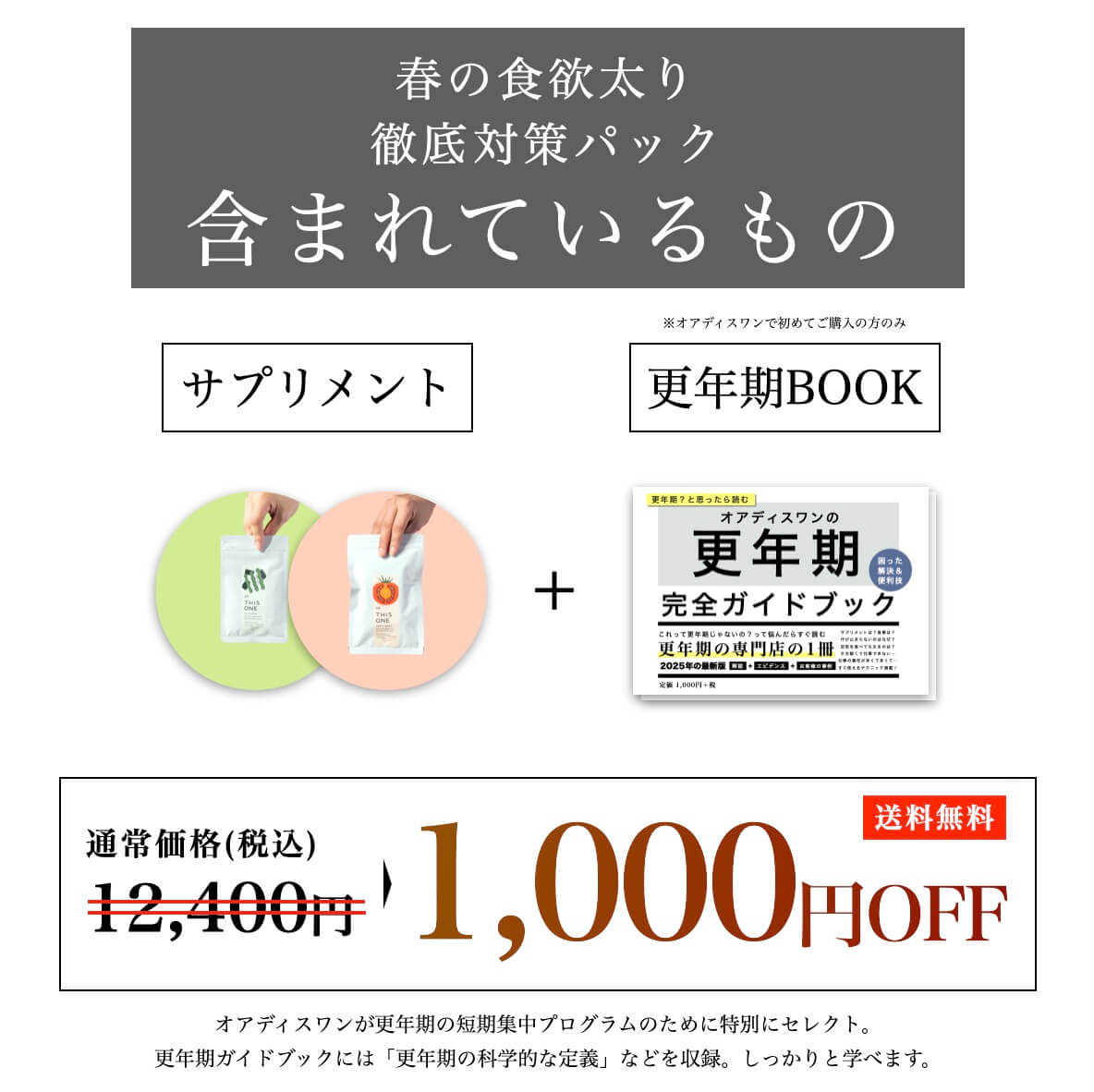 春の食欲太り徹底対策パックに含まれているもの