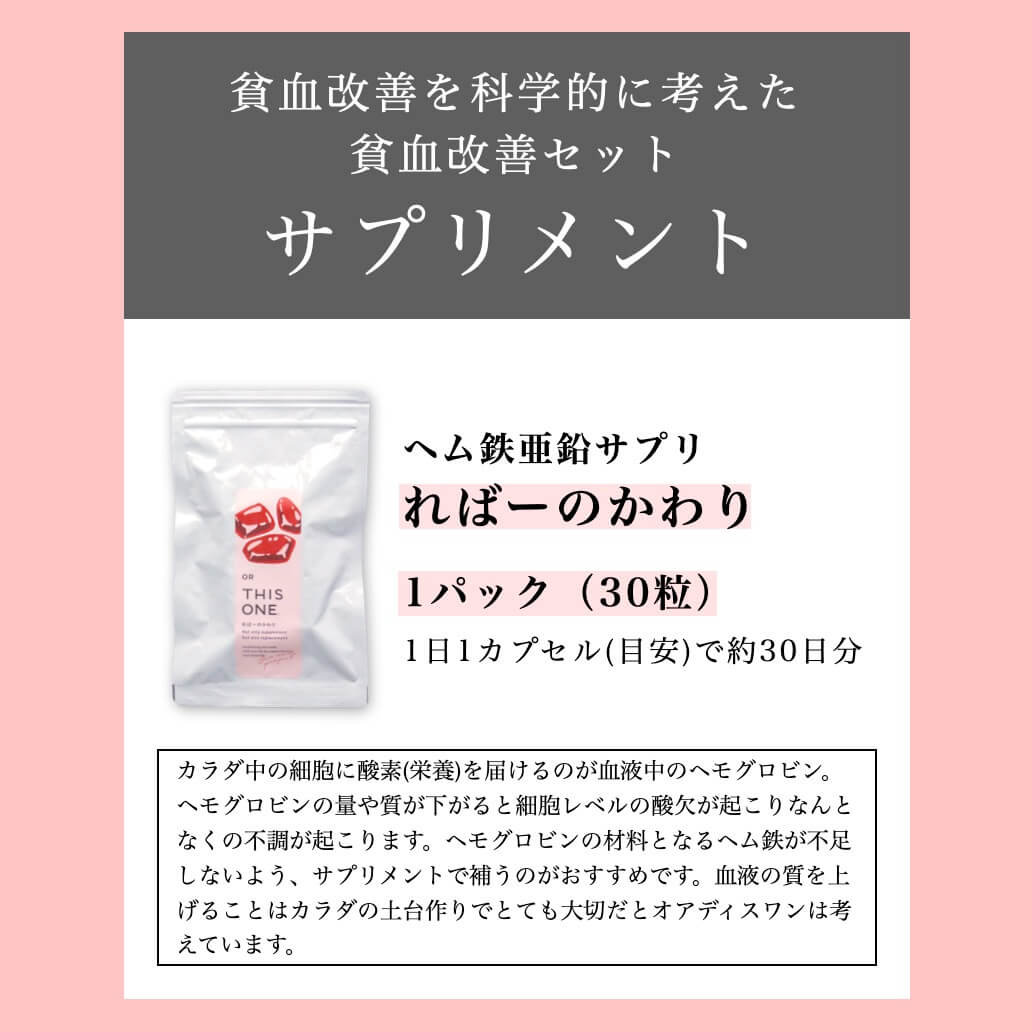 貧血対策セット　ればーのかわり