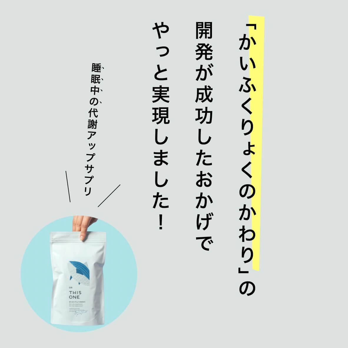 「かいふくりょくのかわり」の開発で実現” width=