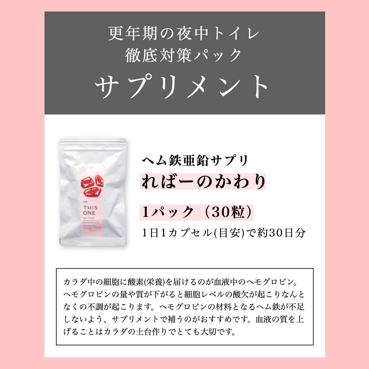 ヘム鉄サプリればーのかわり