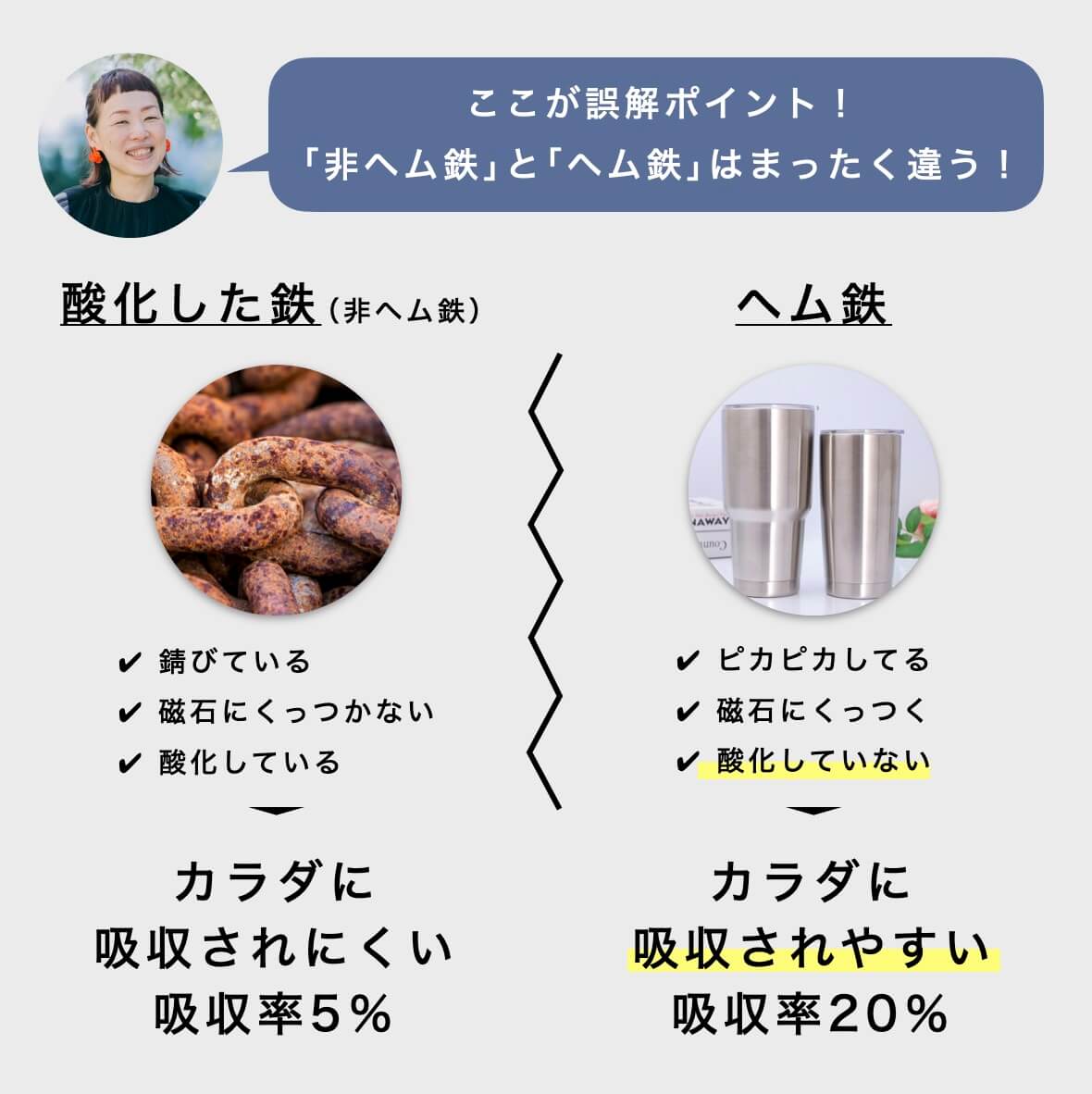 ヘム鉄と非ヘム鉄の違い