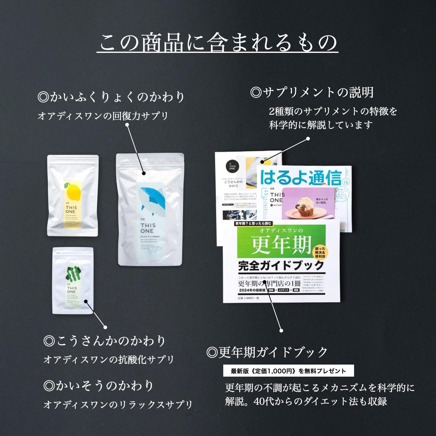 オアディスワンの商品を購入したら届くもの一覧