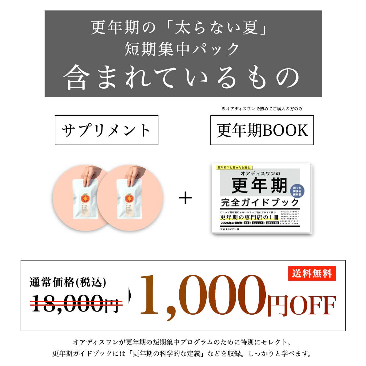 更年期の「太らない夏」短期集中パックに含まれているもの