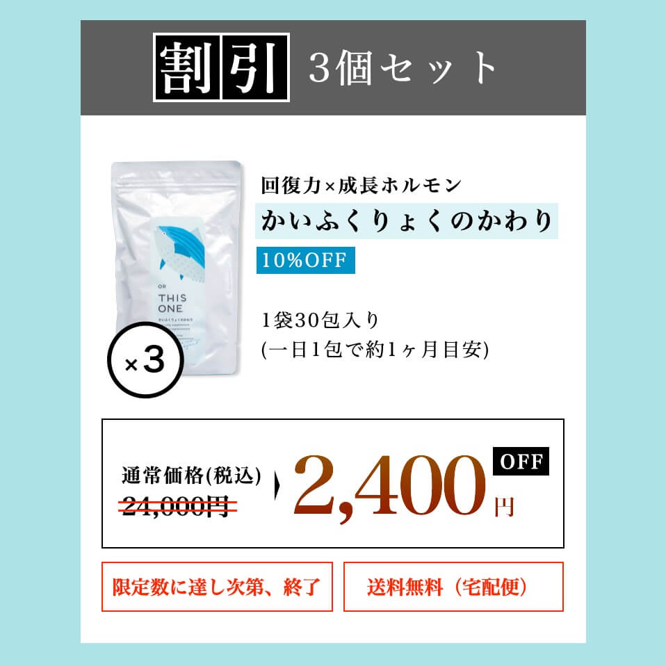 かいふくりょく3個セットの説明