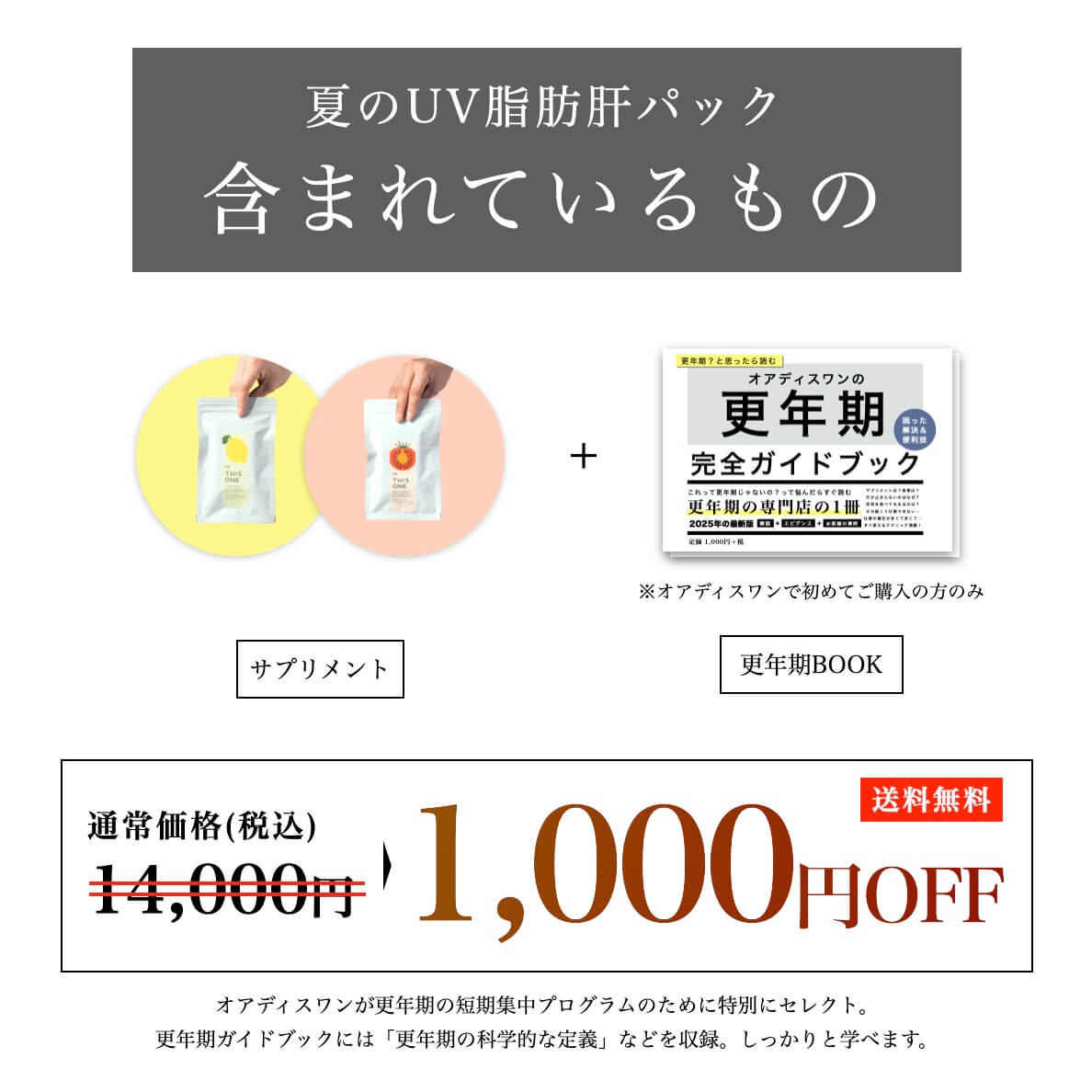 夏のUV脂肪肝パックに含まれているもの"
