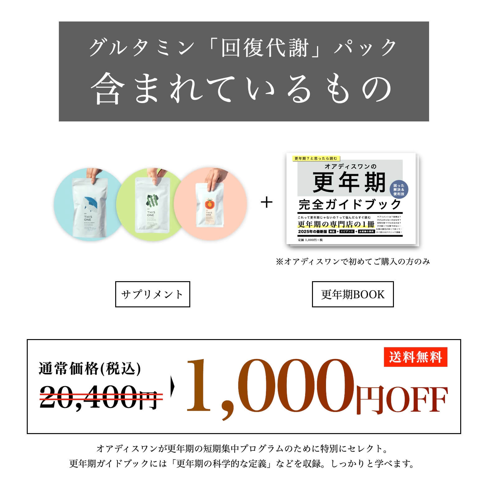 パックに含まれているものの説明