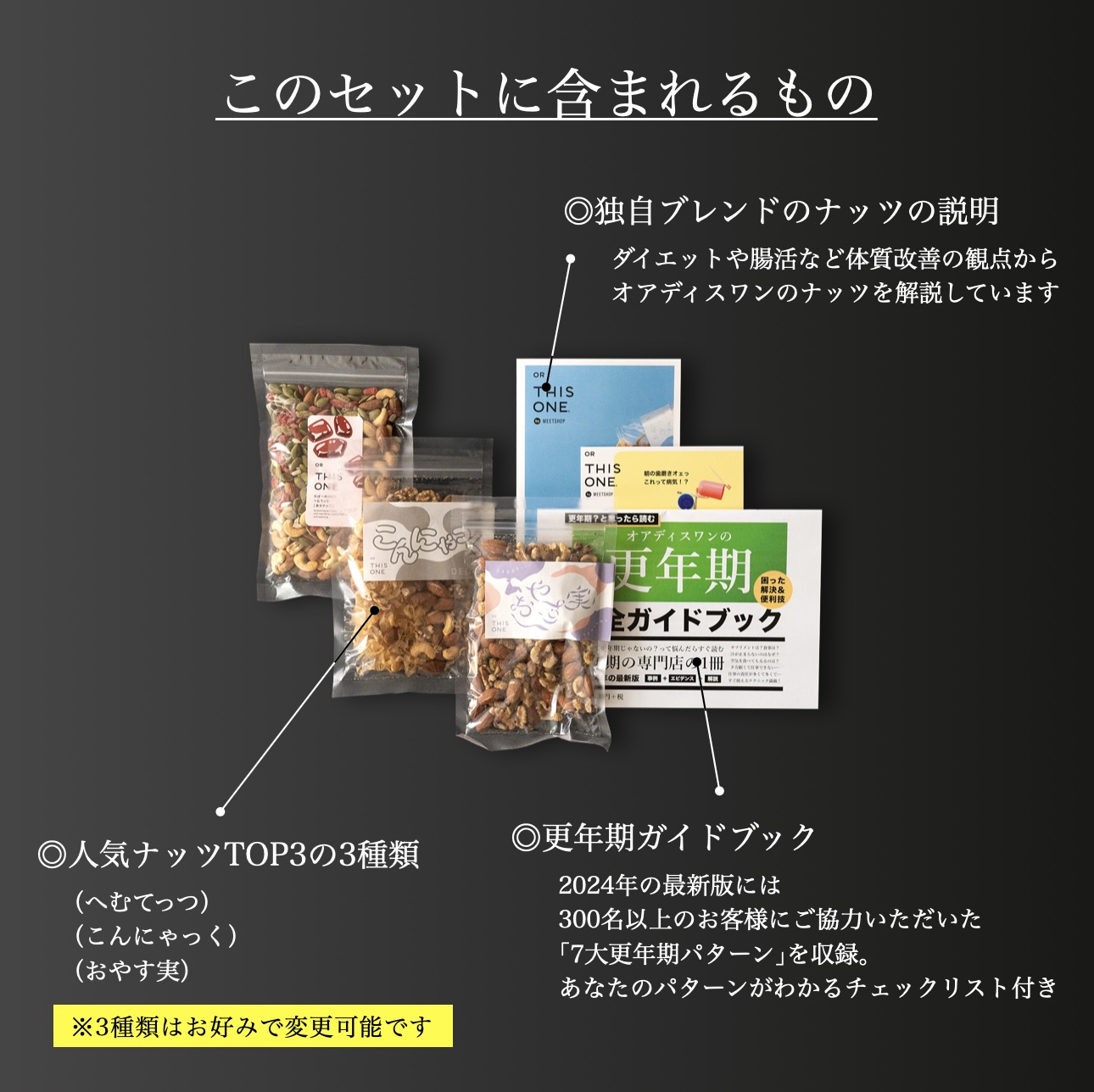 更年期専門店オアディスワンのナッツセットイメージ