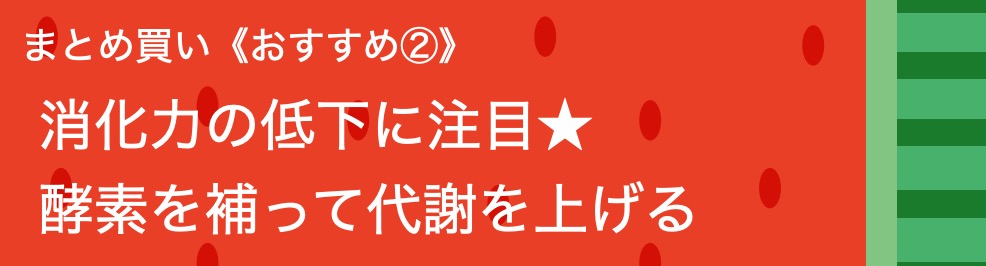 消化力の低下に注目★酵素を補って代謝を上げる