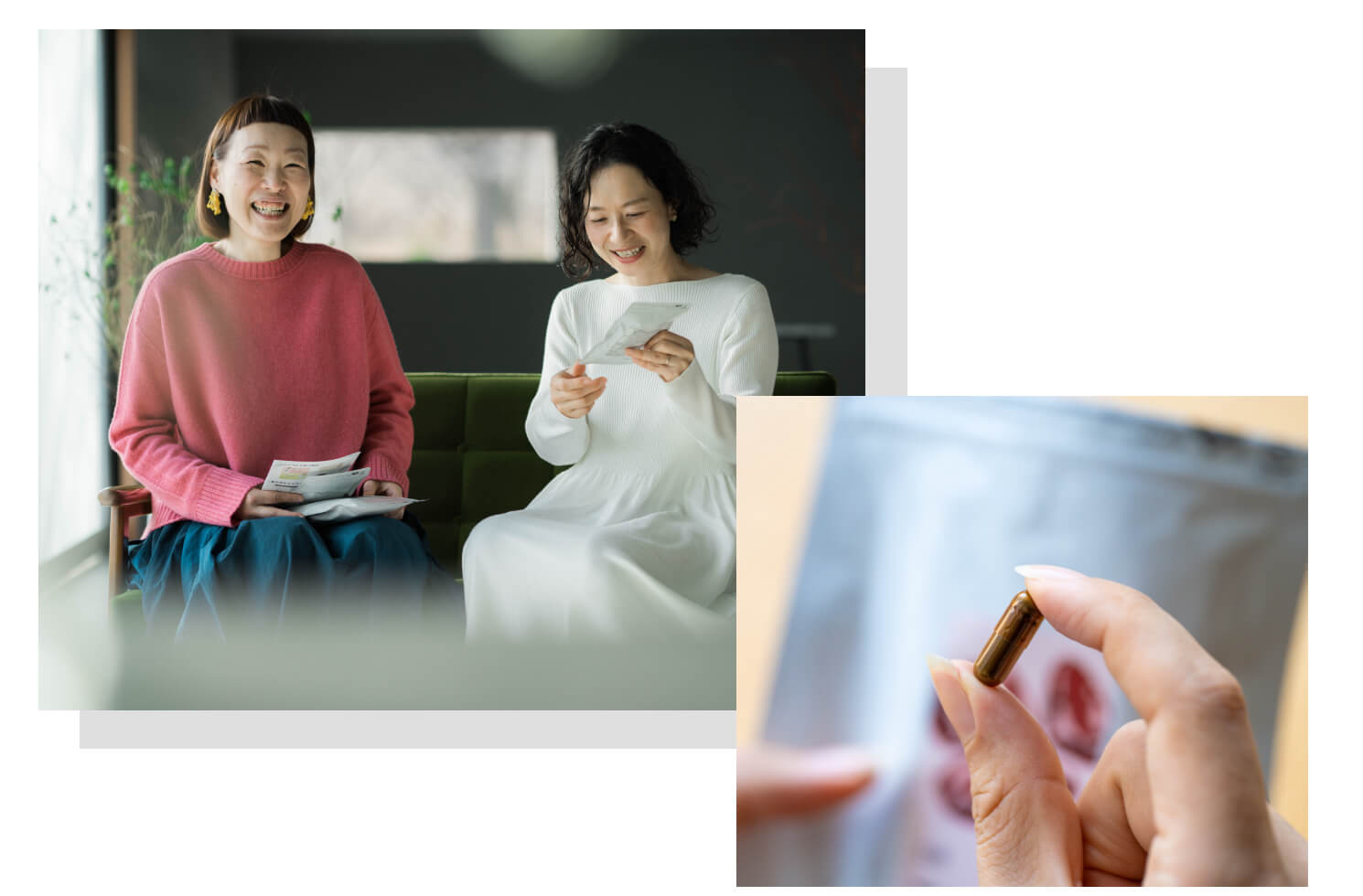 オアディスワンの更年期サプリを飲んでいる女性のイメージ