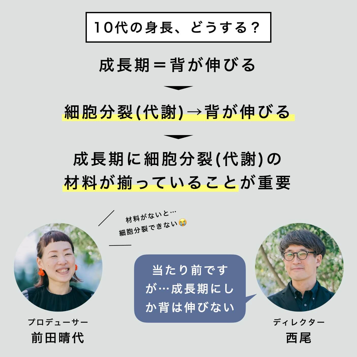 10代の身長がどのように伸びるのか