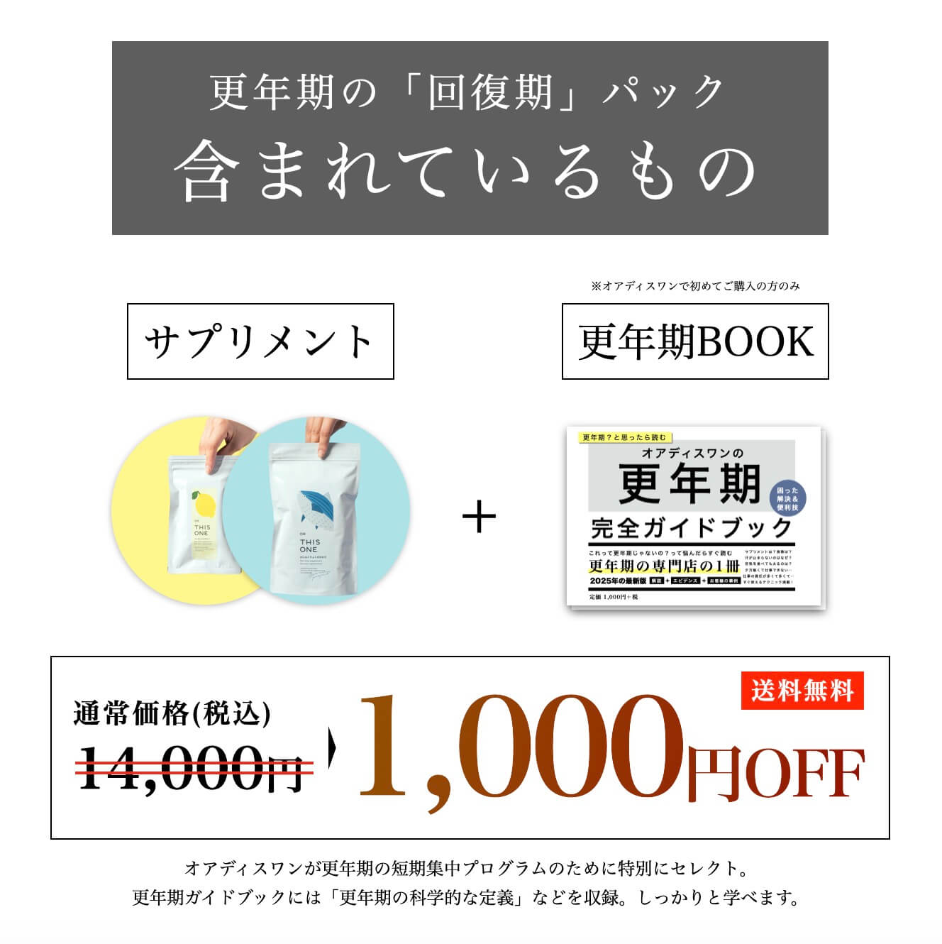 更年期の「回復期」パック含まれているもの