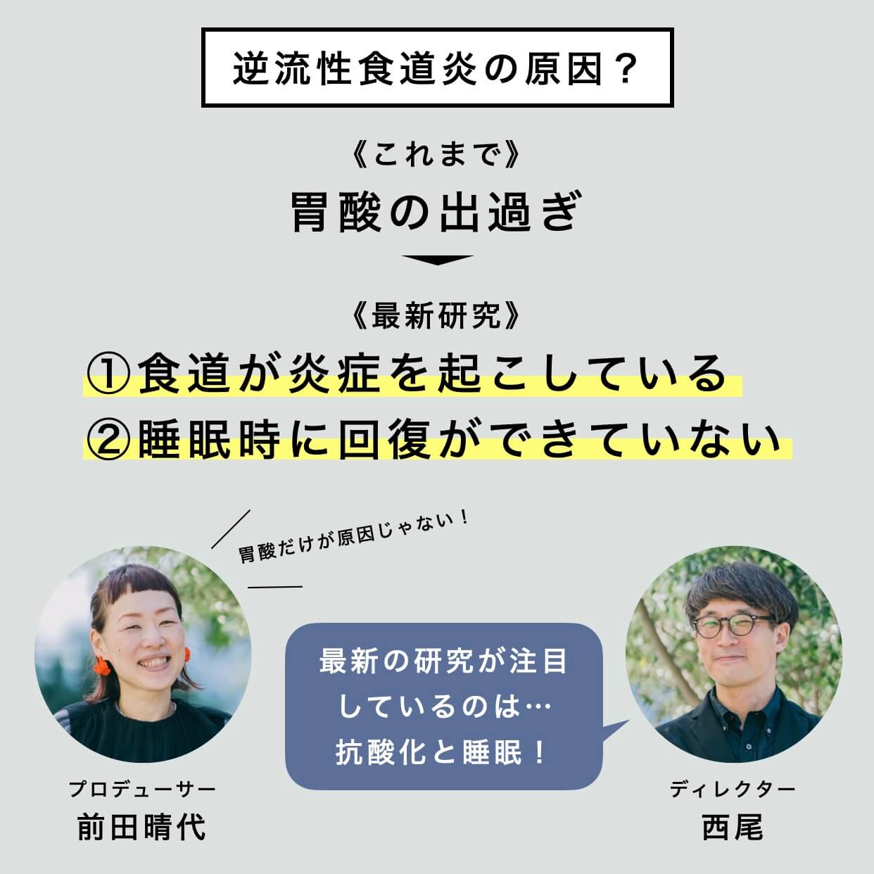 逆流性食道炎の原因が書かれている写真