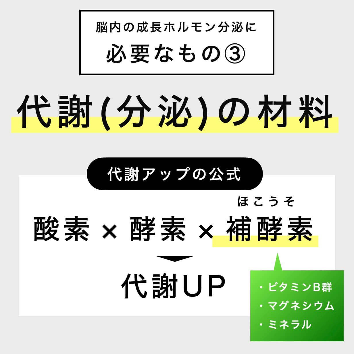 成長ホルモン分泌のための代謝の話