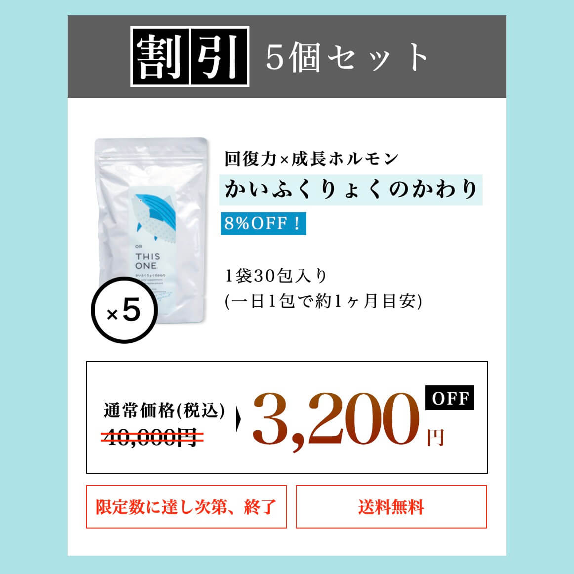 かいふくりょく5個セットの説明
