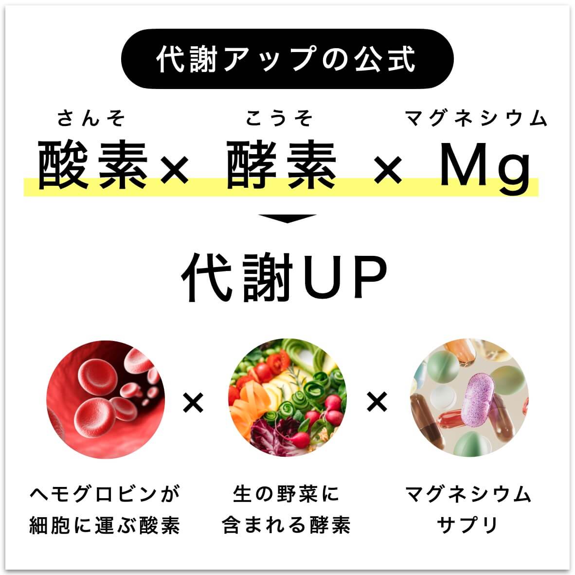 “代謝アップにはマグネシウムが必要”