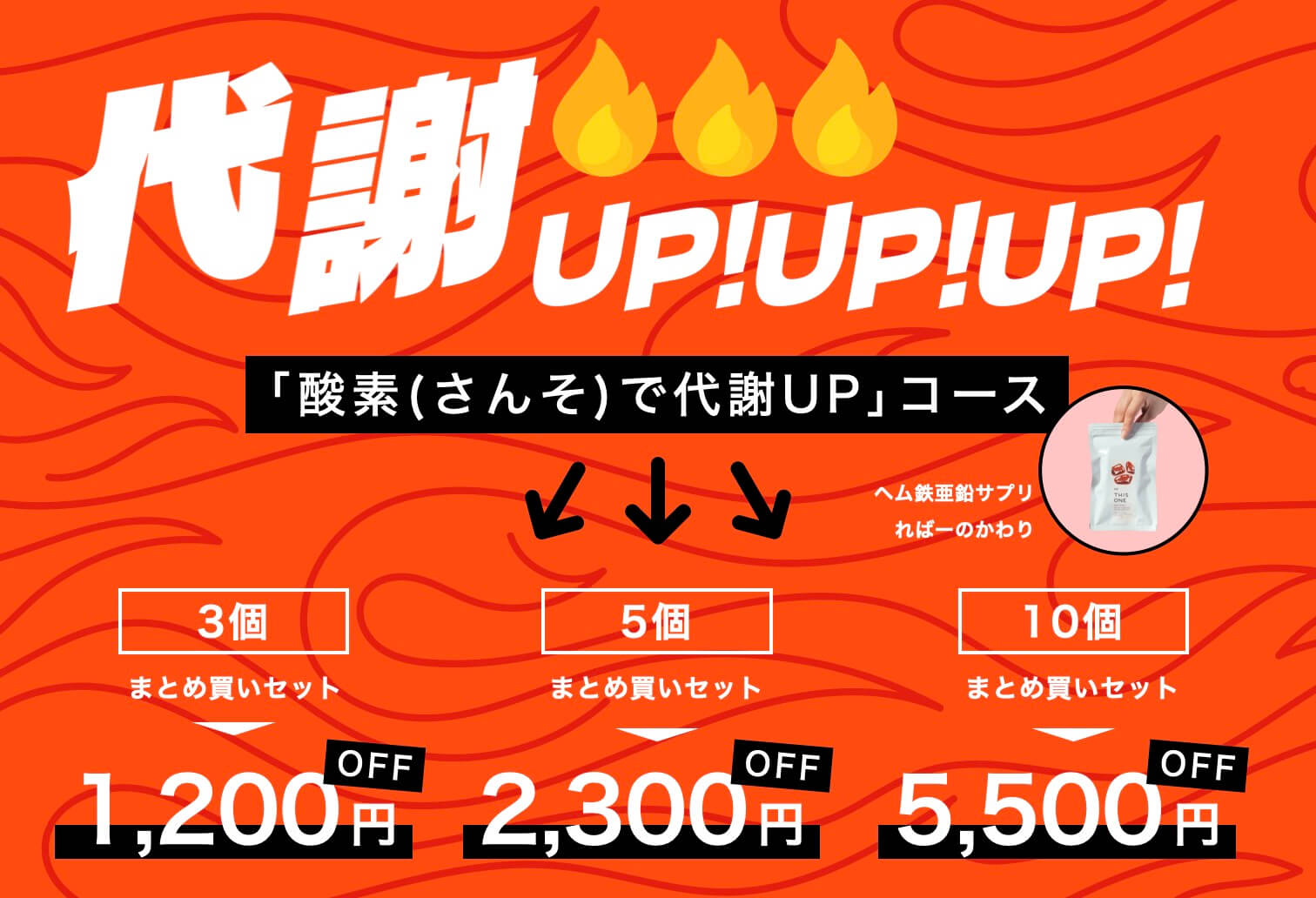 　代謝アップればーのかわり