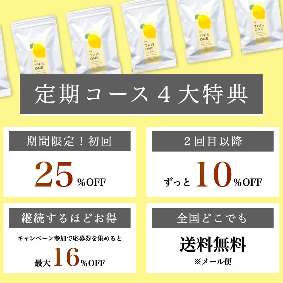 定期コースの4大特典について