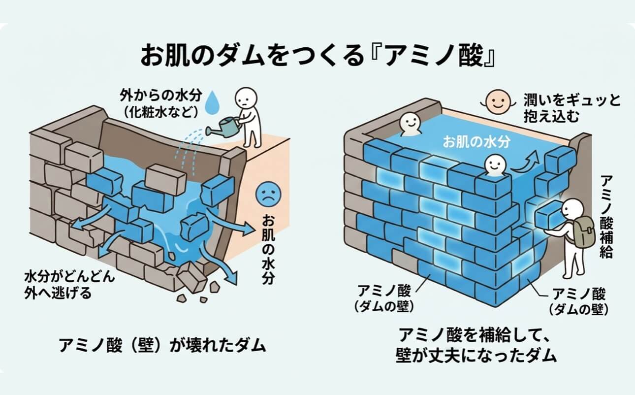バリア機能を高めるためにはアミノ酸が必要
