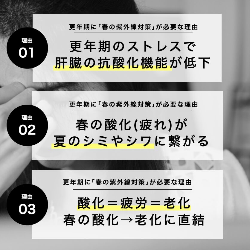 更年期に紫外線対策が必要な３つの理由