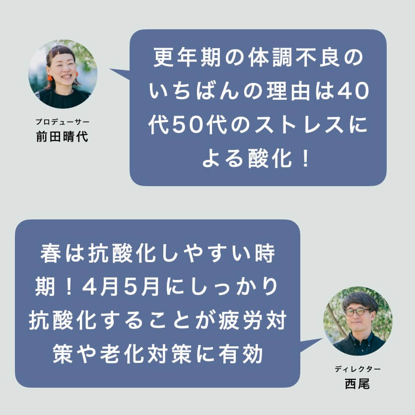 抗酸化することが疲労対策や老化対策に有効