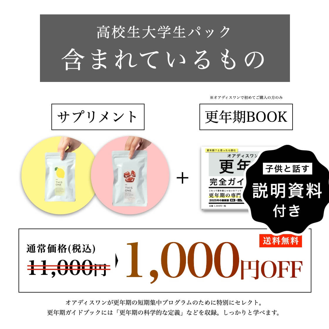 高校生大学生パック
含まれているもの