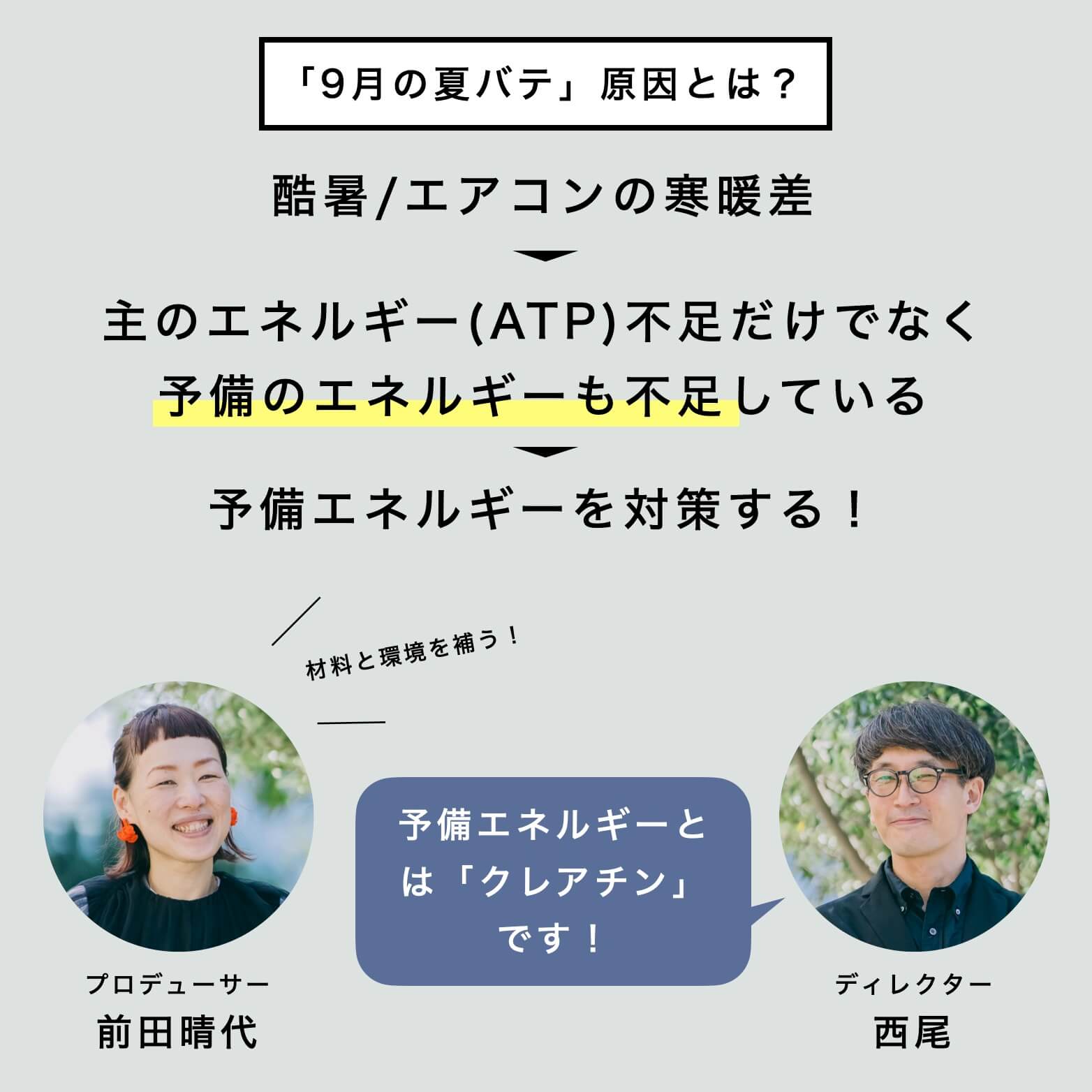 夏バテの原因を説明している